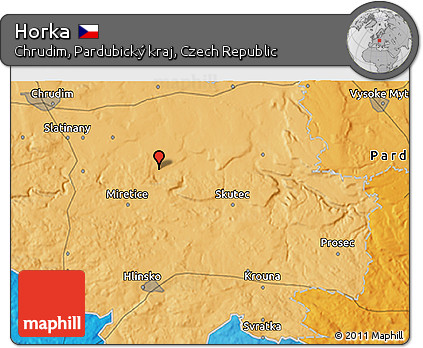 Political 3D Map of Horka