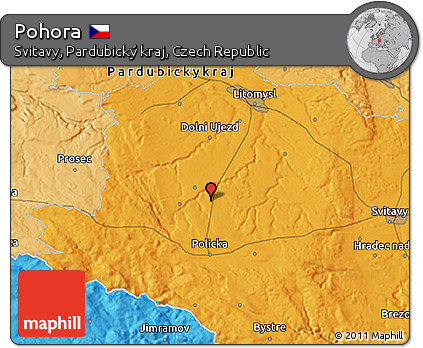 Political 3D Map of Pohora