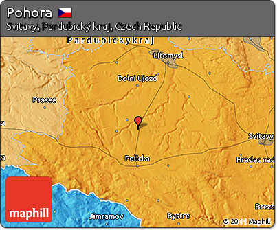 Political 3D Map of Pohora