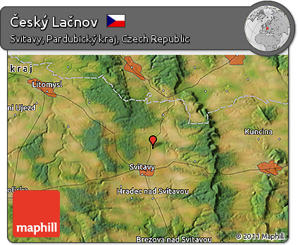 Satellite 3D Map of Český Lačnov