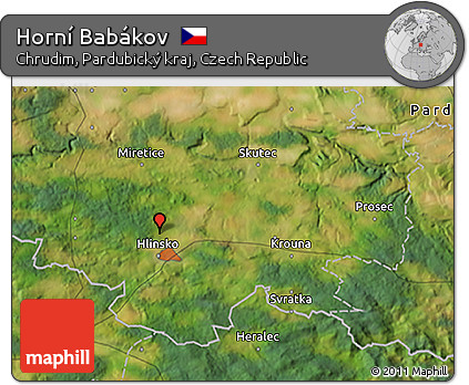 Satellite 3D Map of Horní Babákov