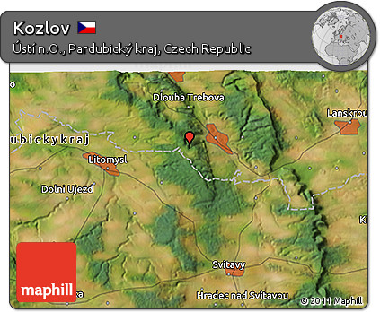 Satellite 3D Map of Kozlov