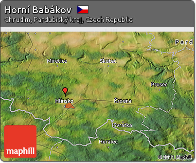 Satellite 3D Map of Horní Babákov