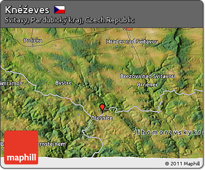 Satellite 3D Map of Kněževes