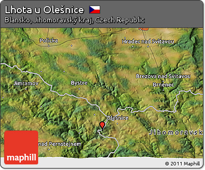 Satellite 3D Map of Lhota U Olešnice