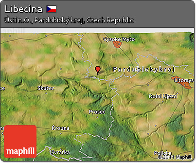 Satellite 3D Map of Libecina