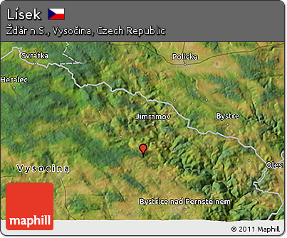 Satellite 3D Map of Lísek