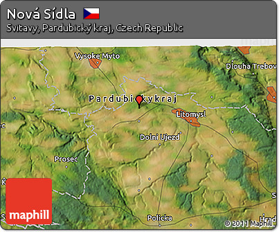 Satellite 3D Map of Nová Sídla