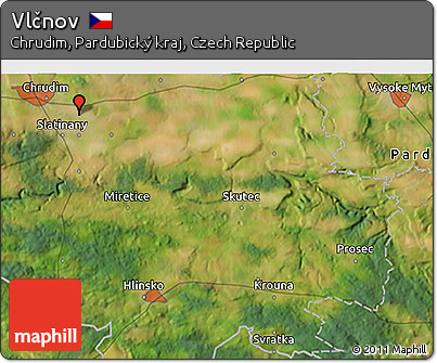 Satellite 3D Map of Vlčnov