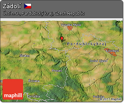 Satellite 3D Map of Zádolí