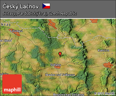 Satellite 3D Map of Český Lačnov