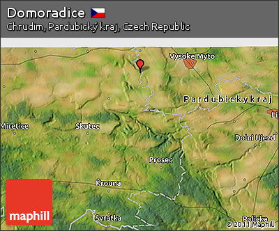Satellite 3D Map of Domoradice