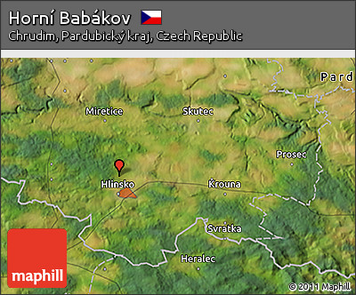 Satellite 3D Map of Horní Babákov