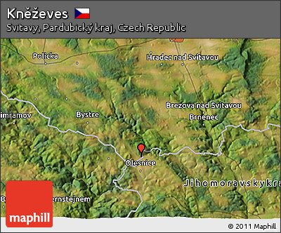 Satellite 3D Map of Kněževes
