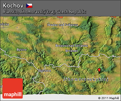 Satellite 3D Map of Kochov