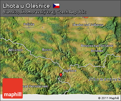 Satellite 3D Map of Lhota U Olešnice