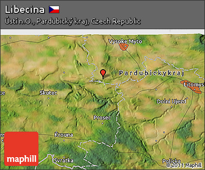 Satellite 3D Map of Libecina