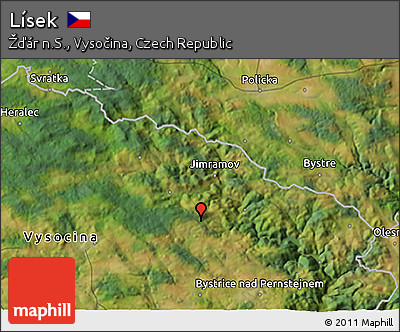 Satellite 3D Map of Lísek