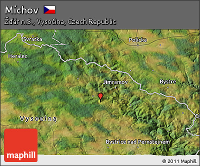 Satellite 3D Map of Míchov