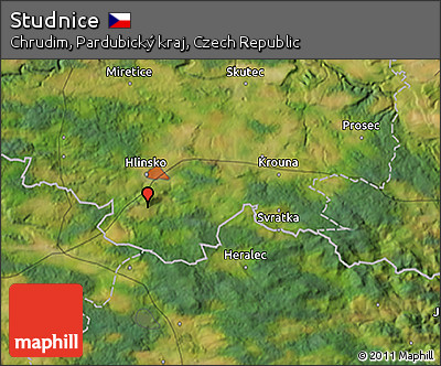 Satellite 3D Map of Studnice