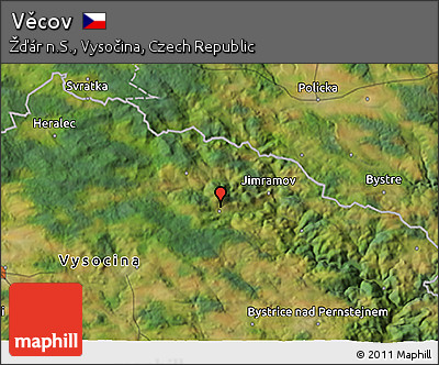 Satellite 3D Map of Věcov