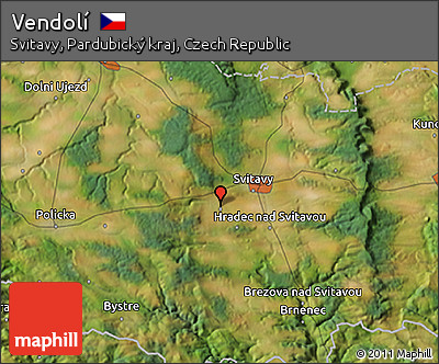 Satellite 3D Map of Vendolí