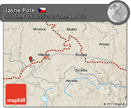 Shaded Relief 3D Map of Jasné Pole