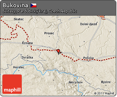 Shaded Relief 3D Map of Bukovina