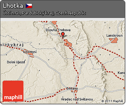 Shaded Relief 3D Map of Lhotka