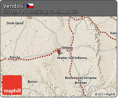 Shaded Relief 3D Map of Vendolí