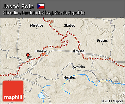 Shaded Relief 3D Map of Jasné Pole