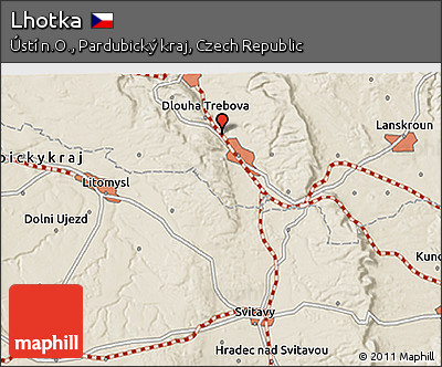 Shaded Relief 3D Map of Lhotka
