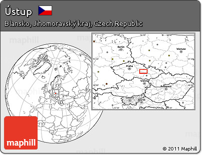 Blank Location Map of Ústup