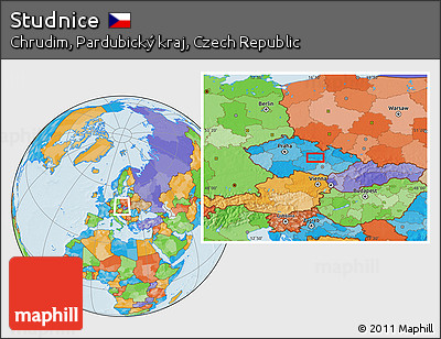 Political Location Map of Studnice