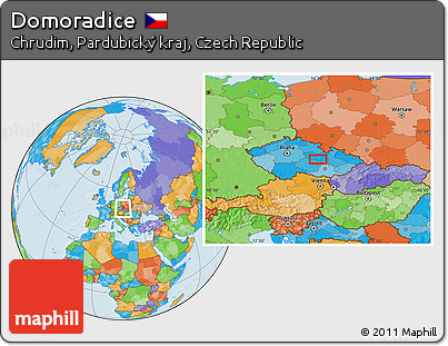 Political Location Map of Domoradice