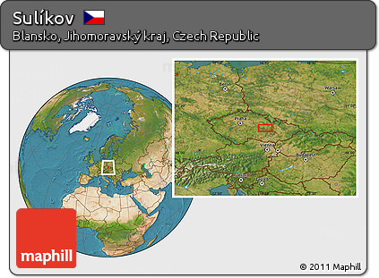 Satellite Location Map of Sulíkov