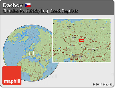 Savanna Style Location Map of Dachov