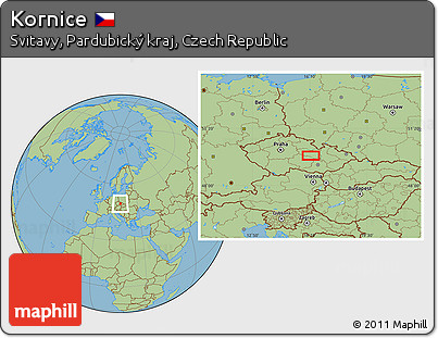 Savanna Style Location Map of Kornice