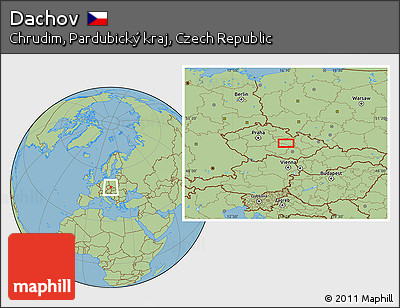 Savanna Style Location Map of Dachov