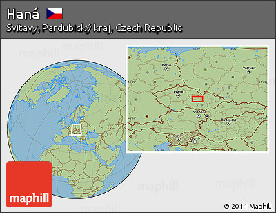 Savanna Style Location Map of Haná