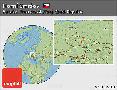 Savanna Style Location Map of Horní Smržov