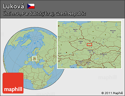 Savanna Style Location Map of Luková