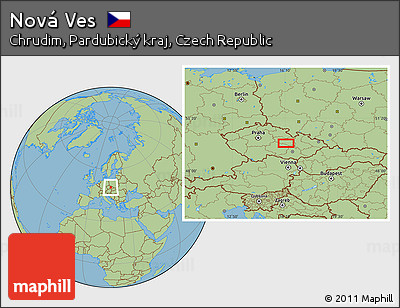 Savanna Style Location Map of Nová Ves