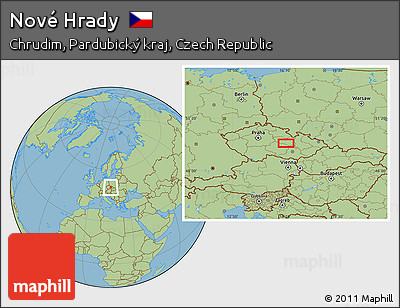 Savanna Style Location Map of Nové Hrady