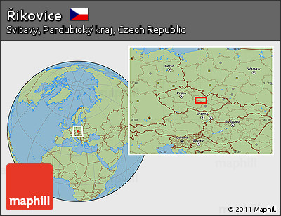 Savanna Style Location Map of Řikovice