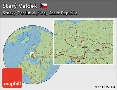 Savanna Style Location Map of Starý Valdek