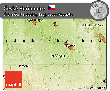 Physical Map of České Heřmanice