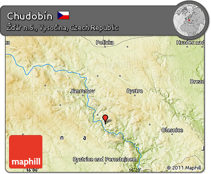 Physical Map of Chudobín