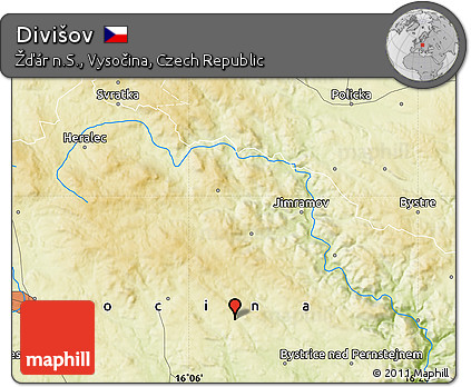 Physical Map of Divišov