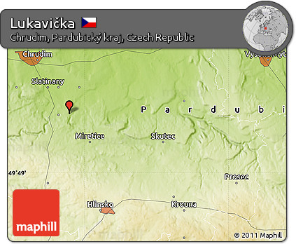 Physical Map of Lukavička